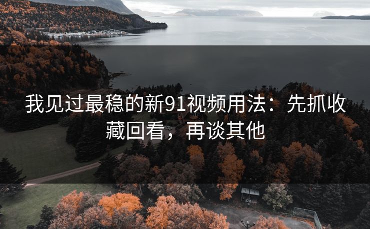 我见过最稳的新91视频用法:先抓收藏回看,再谈其他